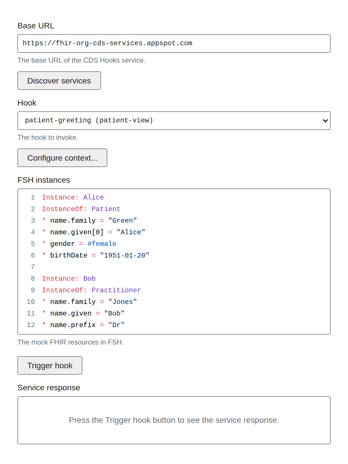 CDS Hooks Testing Tool