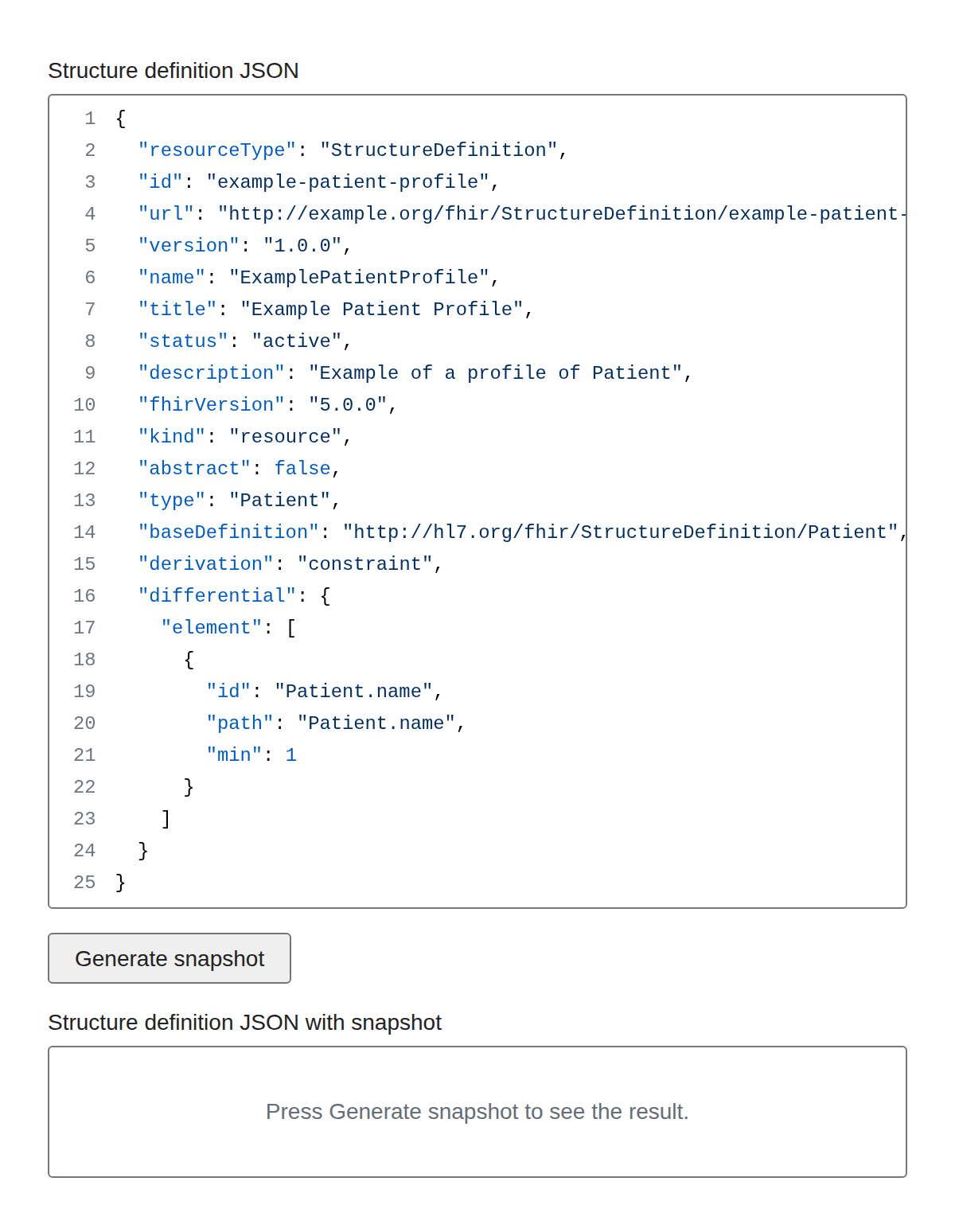 FHIR Structure Definition Snapshot Generator