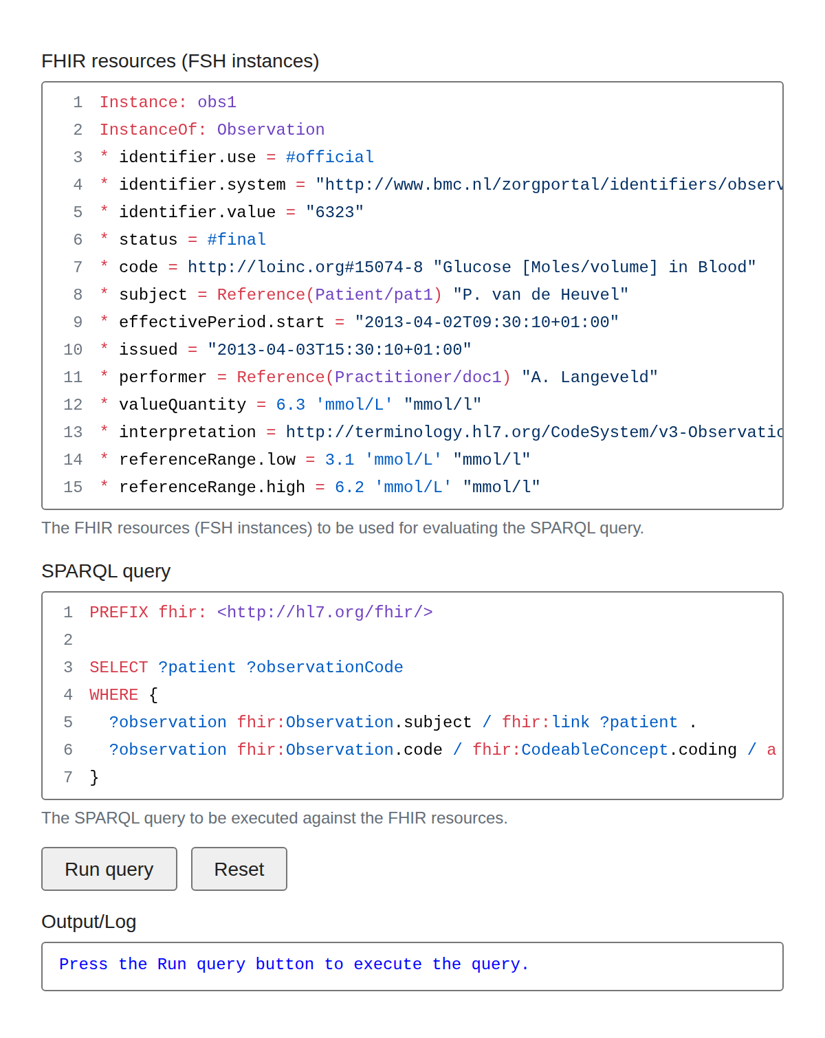 SPARQL on FHIR