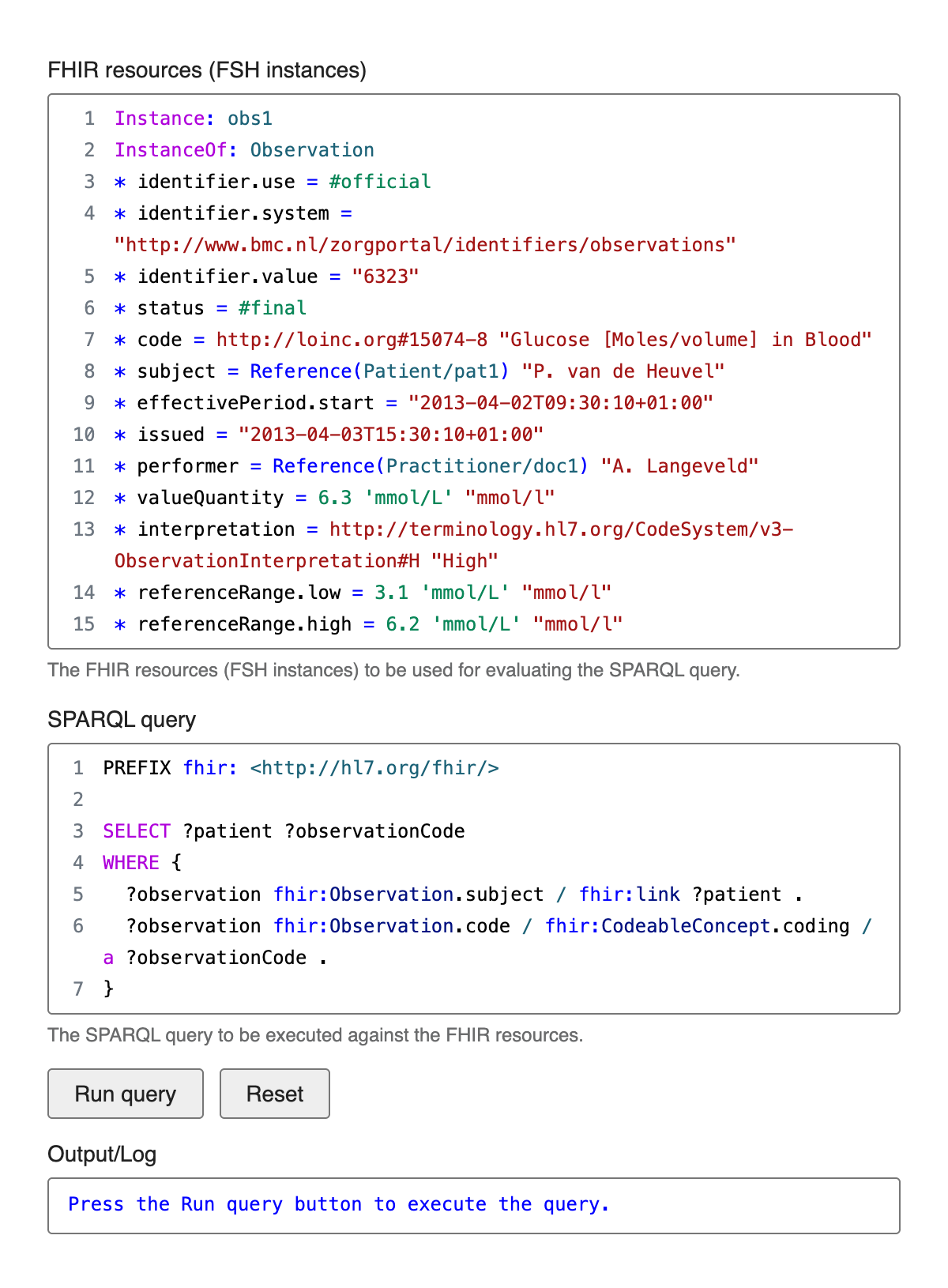 SPARQL on FHIR