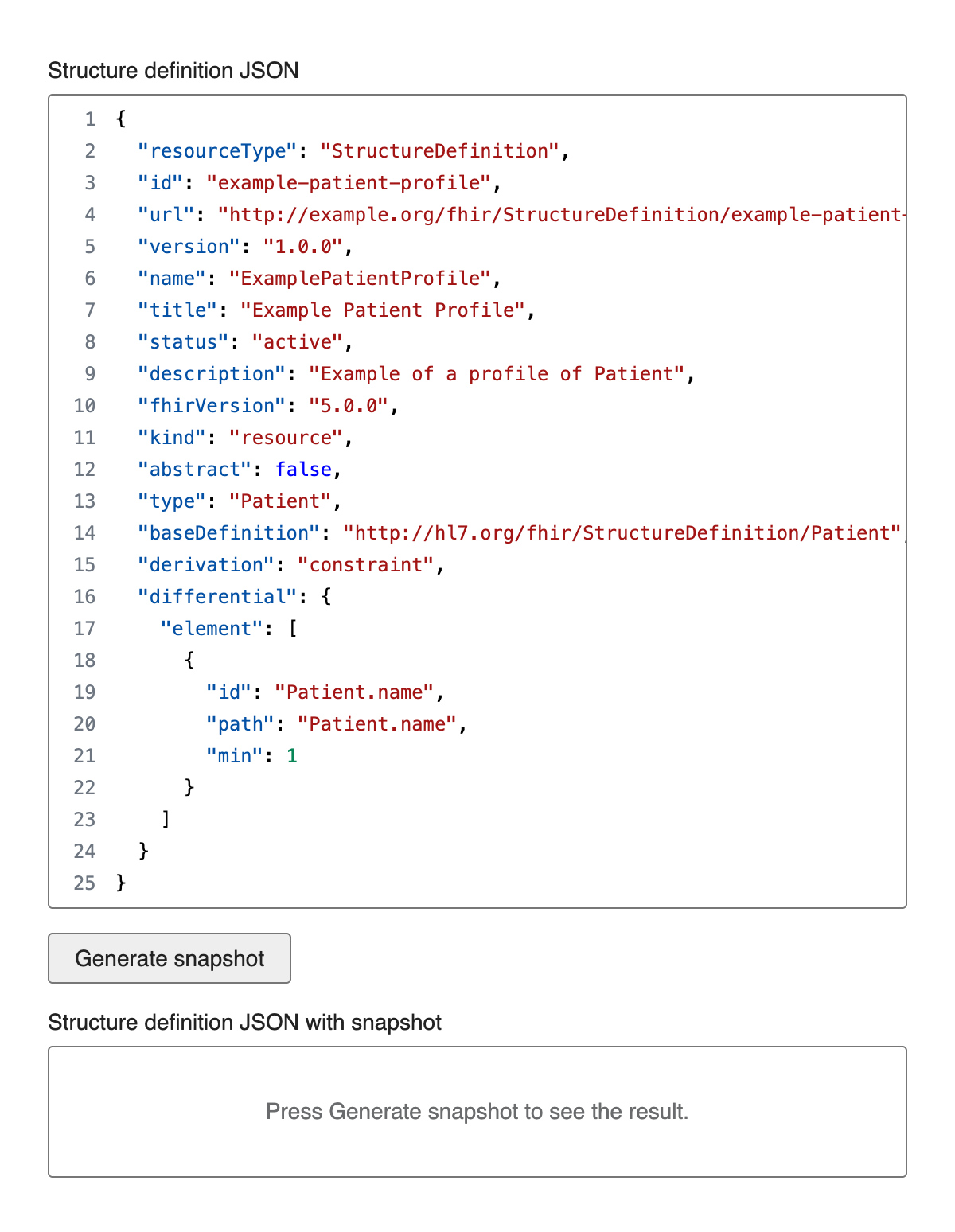 FHIR Structure Definition Snapshot Generator