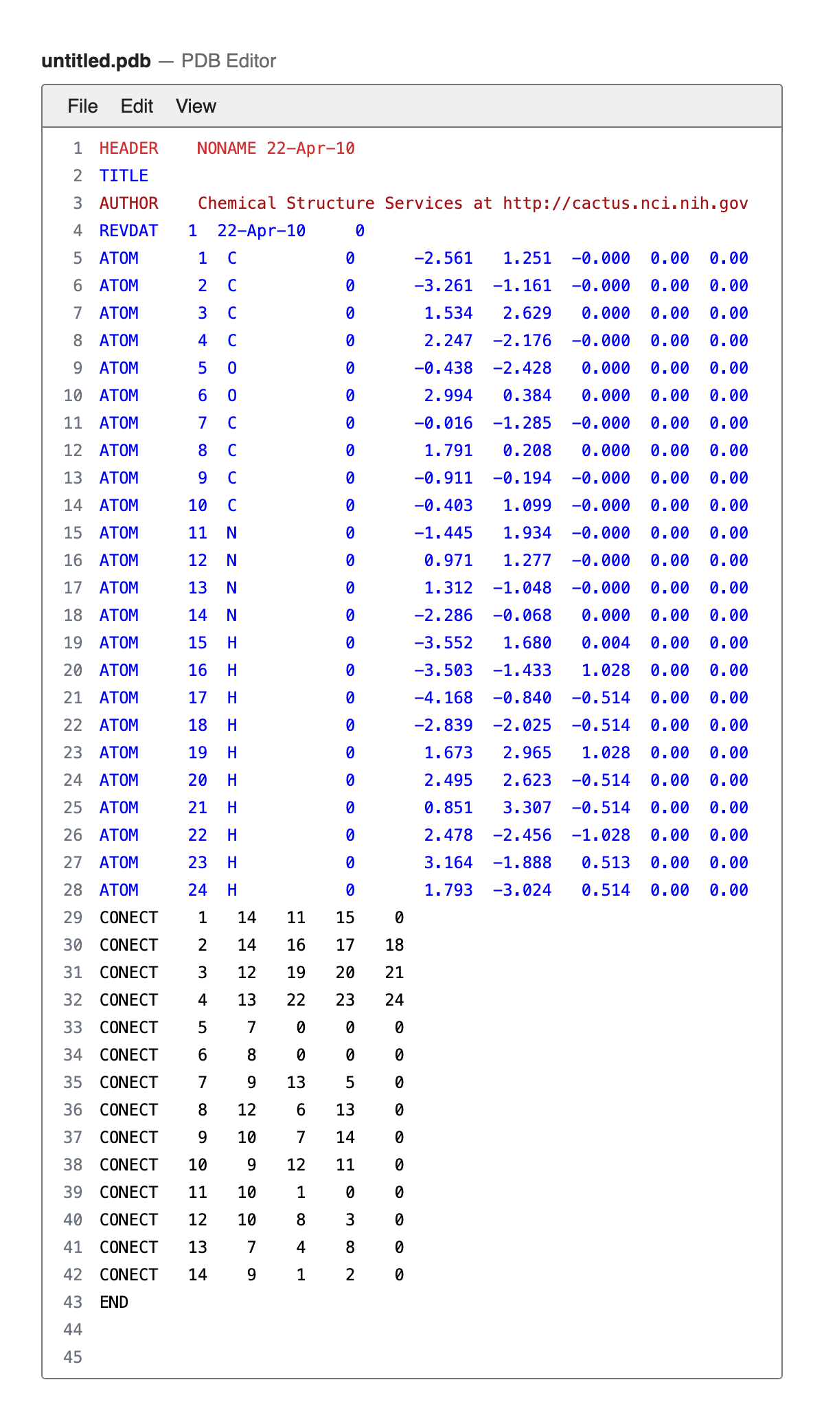 PDB Editor