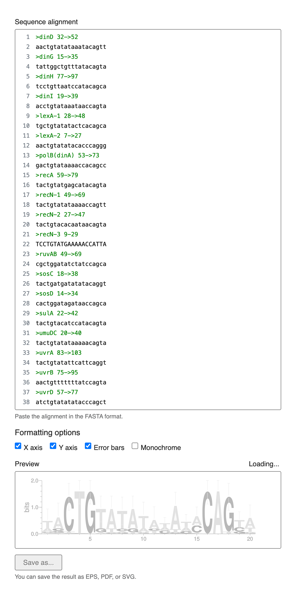 Sequence Logo Generator