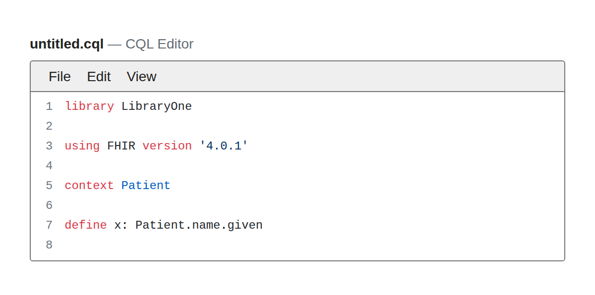 CQL Editor