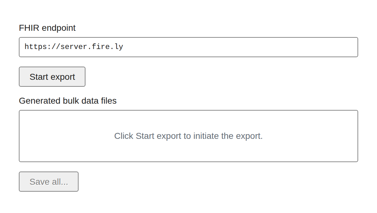 FHIR Export Tool