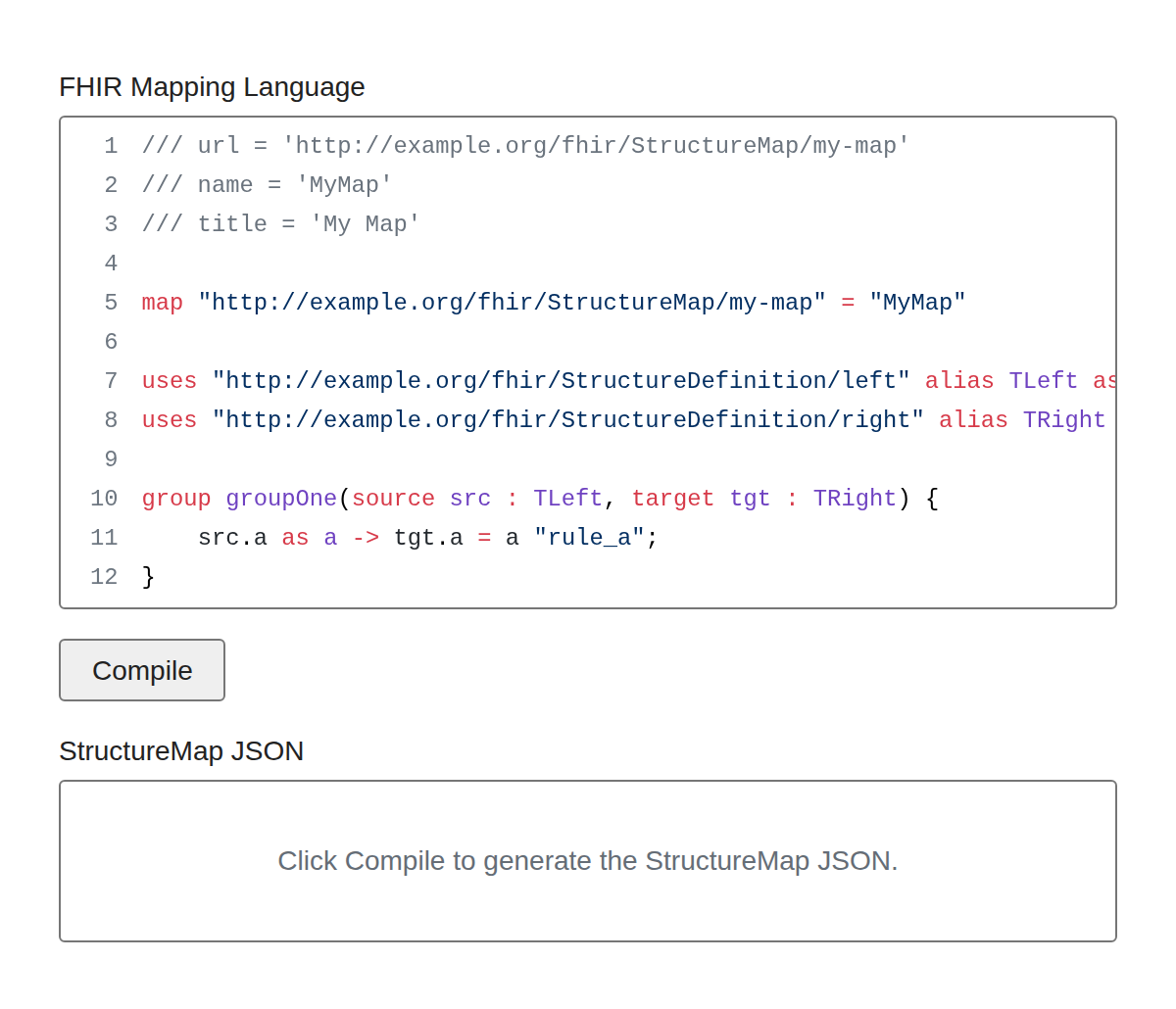 FHIR Mapping Language Compiler