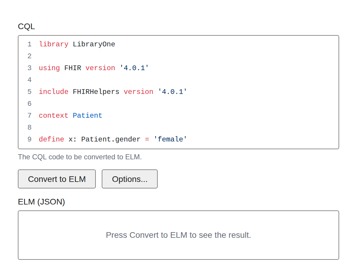 CQL-to-ELM Converter