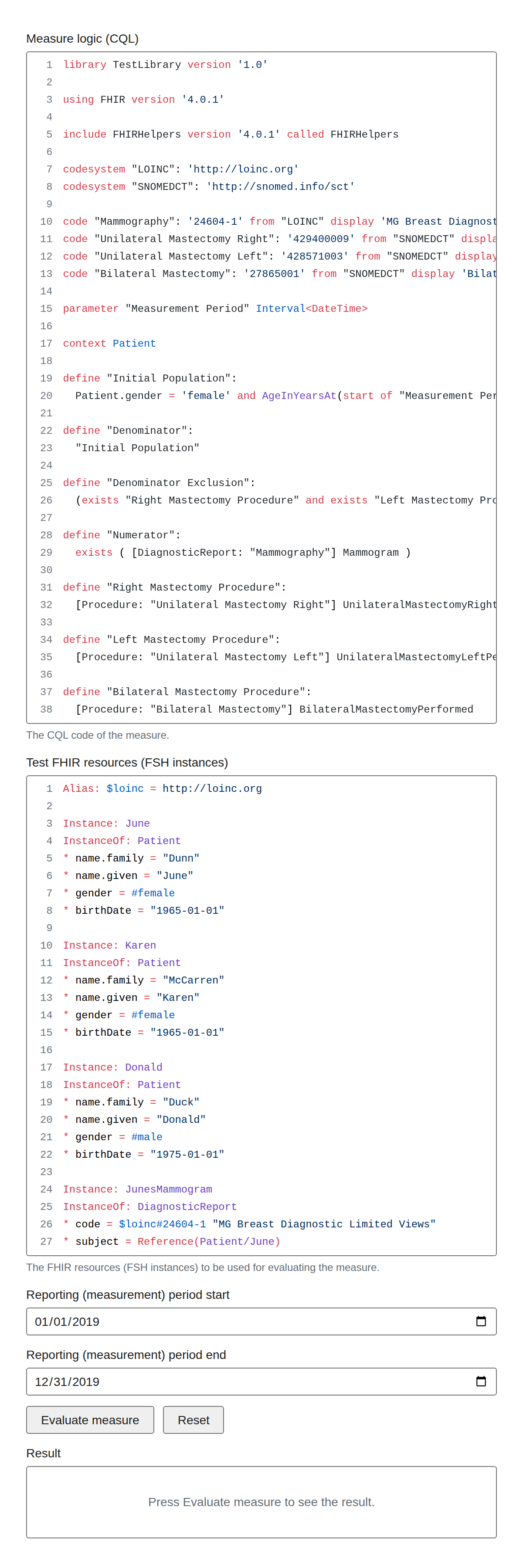 FHIR Measure Evaluator